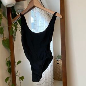 Black one piece swimsuit